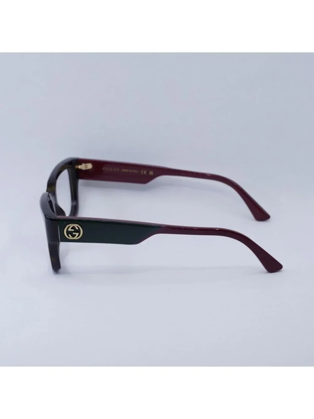 Gucci GG1666O 006 Eyeglasses Havana with Red 53mm Square Frame